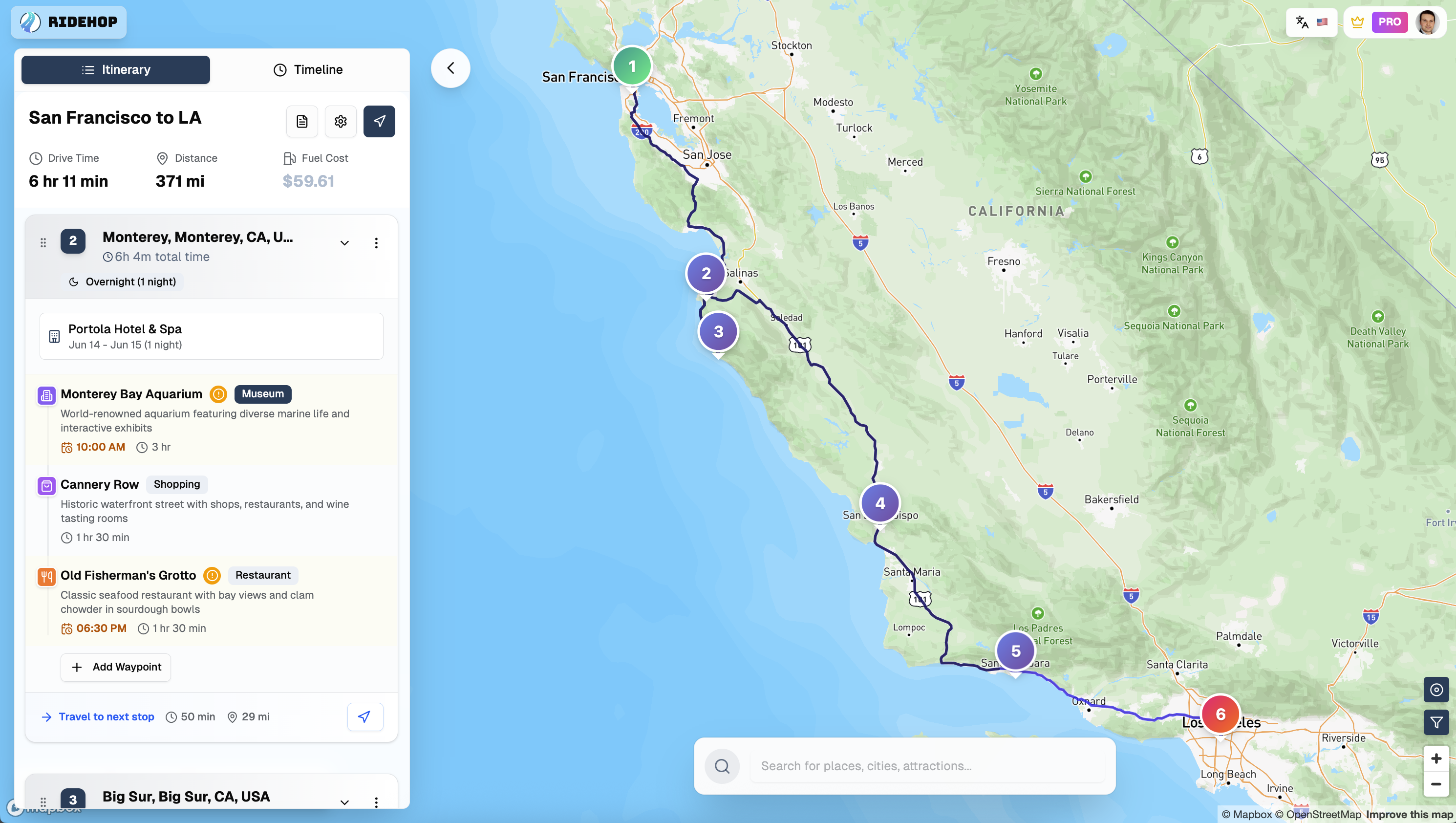 App Preview - itinerary